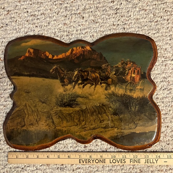 Perma Pictures Other - STAGECOACH PERMANENT PICTURE MOUNTED ON WOOD